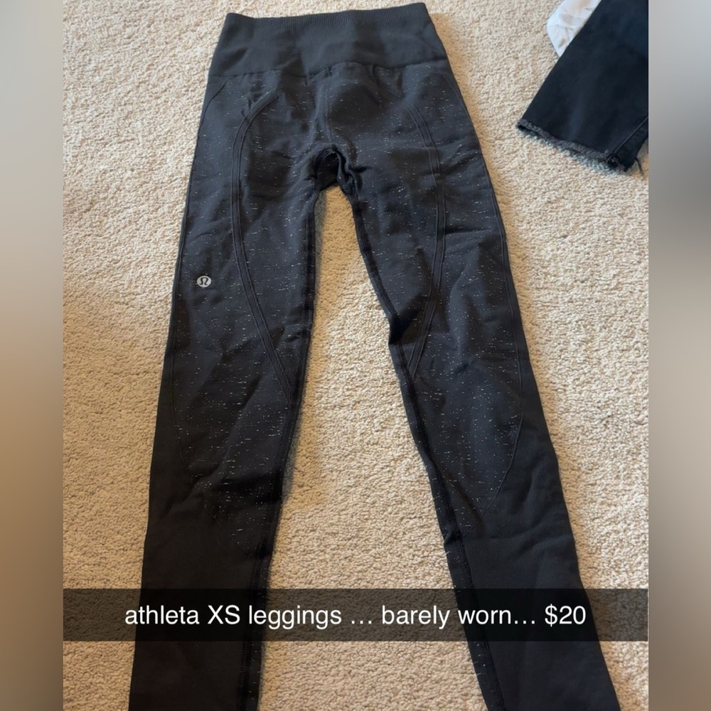 lululemon athletica Black Jeggings with Seam Detail